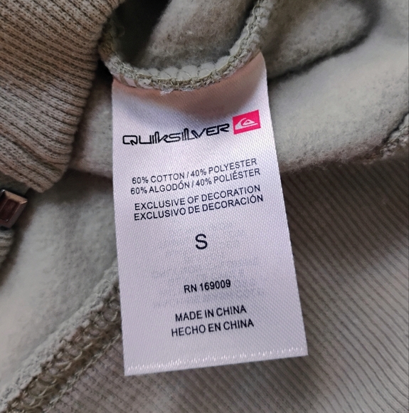 QUIKSILVER NEW Red Box Zip Up Hoodie Jacket - Picture 11 of 11